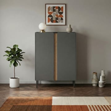 Lomar Sideboard 90x120,4x40,5 cm - Antracit/Naturlig ek/Svart - Förvaring - Förvaringsmöbler - Skänkar & sideboards