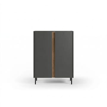 Lomar Sideboard 90x120,4x40,5 cm - Antracit/Naturlig ek/Svart - Förvaring - Förvaringsmöbler - Skänkar & sideboards