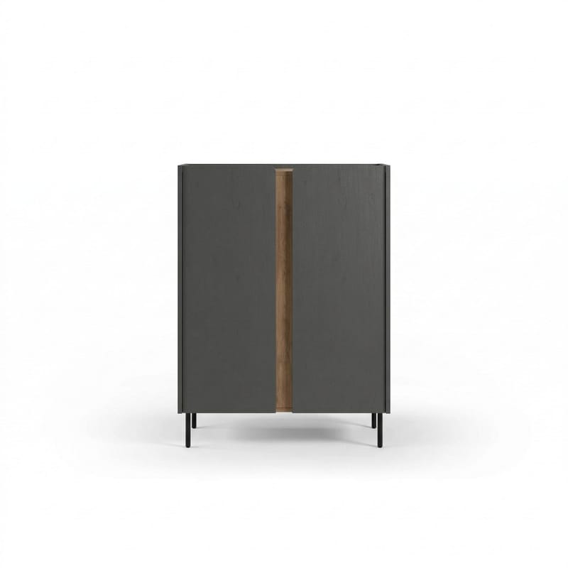 Lomar Sideboard 90x120,4x40,5 cm - Antracit/Naturlig ek/Svart - Förvaring - Förvaringsmöbler - Skänkar & sideboards