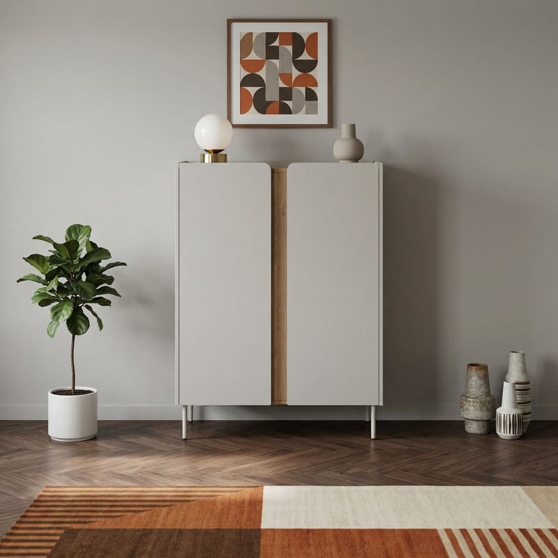 Lomar Sideboard 90x120,4x40,5 cm - Santstone, naturfärgad ek - Förvaring - Förvaringsmöbler - Skänkar & sideboards