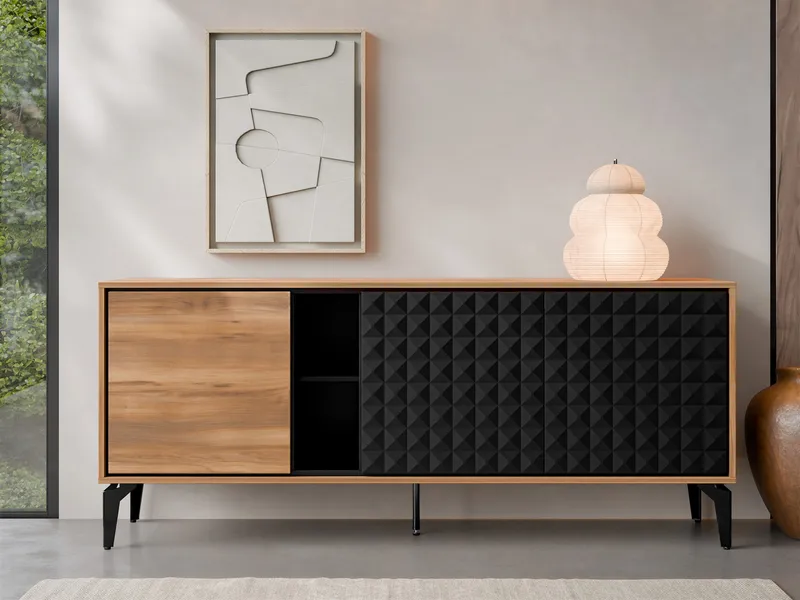 Lorvenn Skänk 190x40 cm - Brun/Svart - Förvaring - Förvaringsmöbler - Skänkar & sideboards