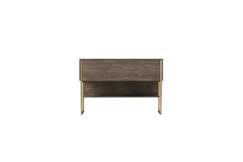 Luxe Byrå 120 cm, Guld/Valnöt