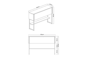 Luxe Byrå 120 cm - Guld/Vit - Förvaring - Förvaringsmöbler - Byrå