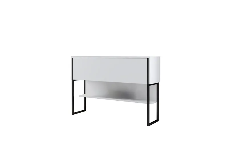 Luxe Byrå 120 cm, Svart/Vit