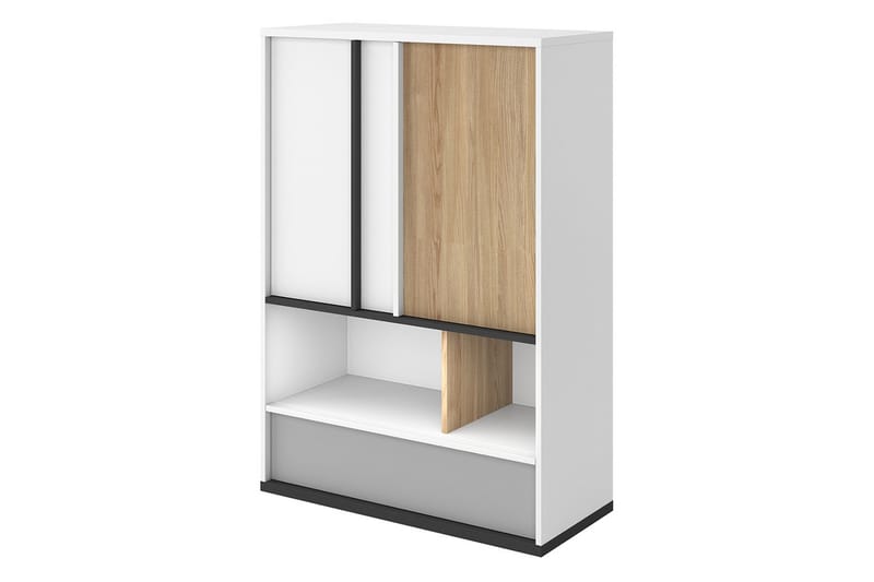 Metropolitan Highboard - Brun/Vit/Ljusgrå/Svart - Förvaring - Förvaringsmöbler - Byrå
