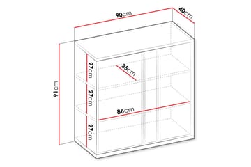 Metropolitan Highboard - Brun/Vit/Ljusgrå/Svart - Förvaring - Förvaringsmöbler - Byrå