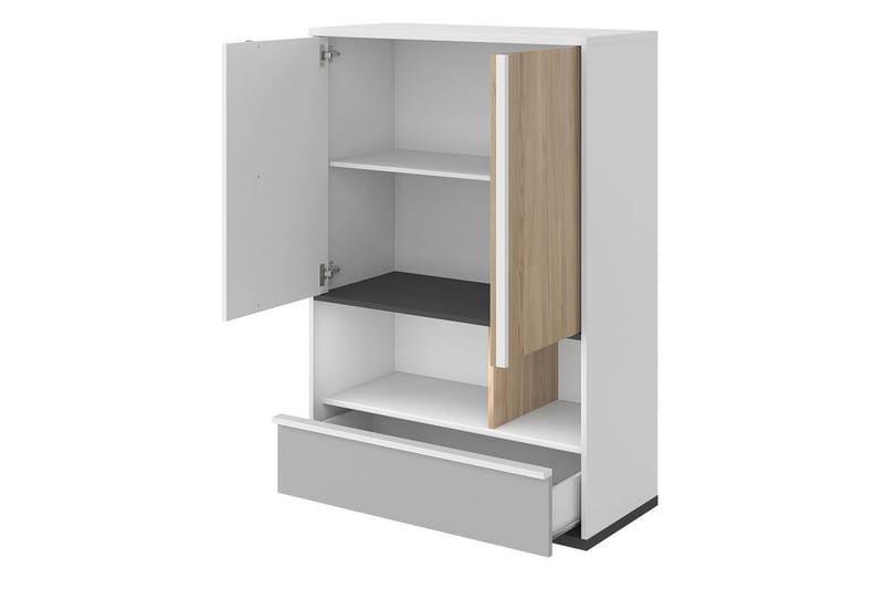 Metropolitan Highboard - Brun/Vit/Ljusgrå/Svart - Förvaring - Förvaringsmöbler - Byrå