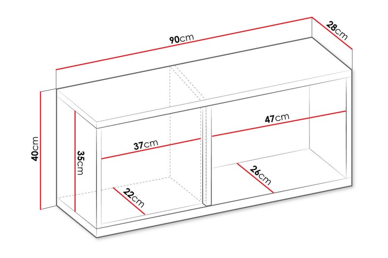Metropolitan Highboard - Vit/Ljusgrå/Svart - Förvaring - Förvaringsmöbler - Byrå