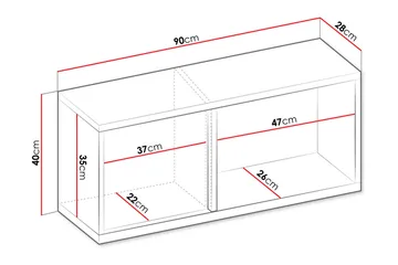 Metropolitan Highboard - Vit/Ljusgrå/Svart - Förvaring - Förvaringsmöbler - Byrå