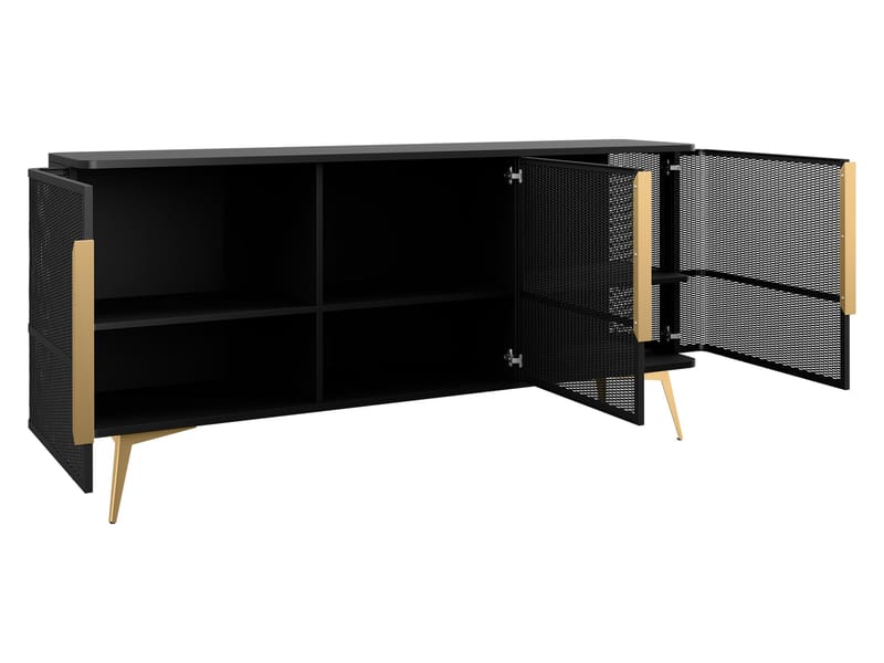 Mireva Skänk 180 cm - svart, guld - Förvaring - Förvaringsmöbler - Skänkar & sideboards