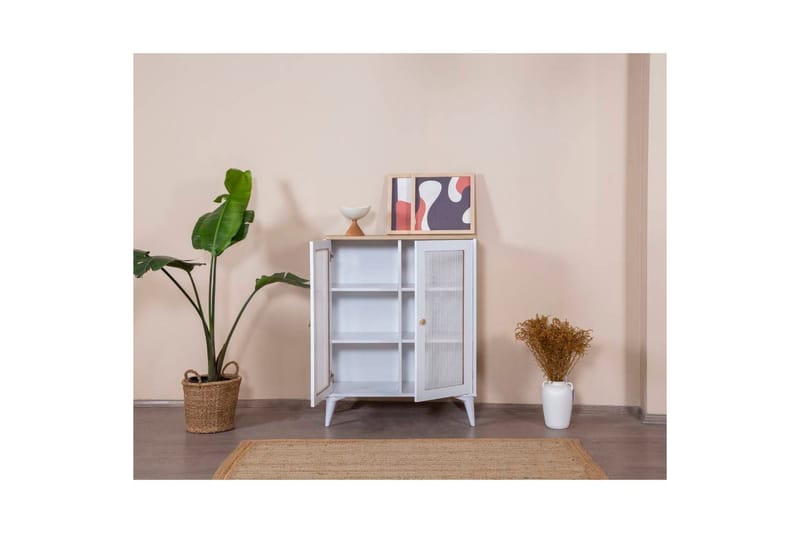 Mjudi Skänk 90x41 cm - Natur/Vit - Förvaring - Förvaringsmöbler - Skänkar & sideboards