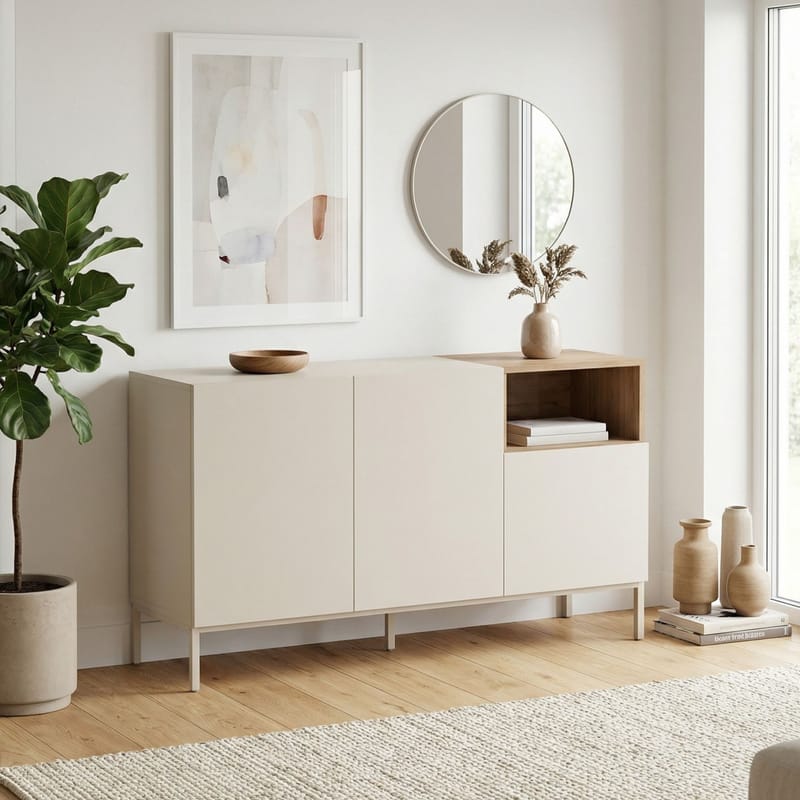 Morlen Konsol 140x80x41,8 cm - santsten naturlig ek - Förvaring - Förvaringsmöbler - Skänkar & sideboards