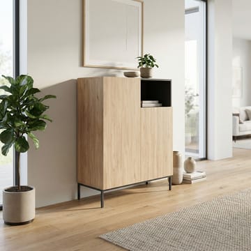 Morlen Sideboard 90x120x41,8 cm - Natural Oak, Wood Black, Sandstone - Förvaring - Förvaringsmöbler - Skänkar & sideboards