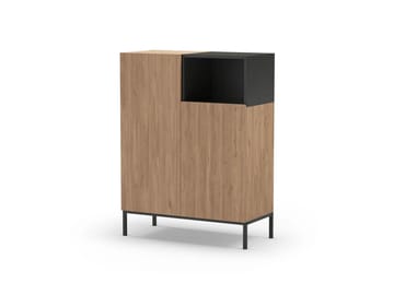 Morlen Sideboard 90x120x41,8 cm - Natural Oak, Wood Black, Sandstone - Förvaring - Förvaringsmöbler - Skänkar & sideboards