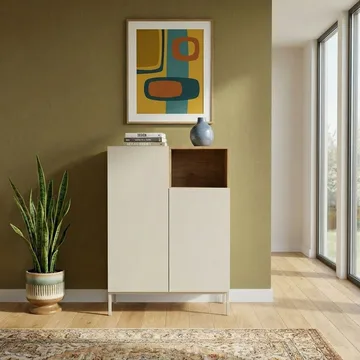 Morlen Sideboard 90x120x41,8 cm - Santstone och naturlig ek - Förvaring - Förvaringsmöbler - Skänkar & sideboards