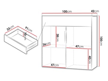 Myren Skänk 100 cm - beige - Förvaring - Förvaringsmöbler - Byrå