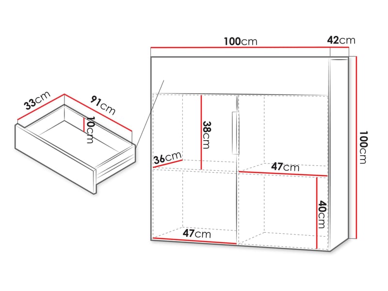 Myren Skänk 100 cm - beige - Förvaring - Förvaringsmöbler - Byrå
