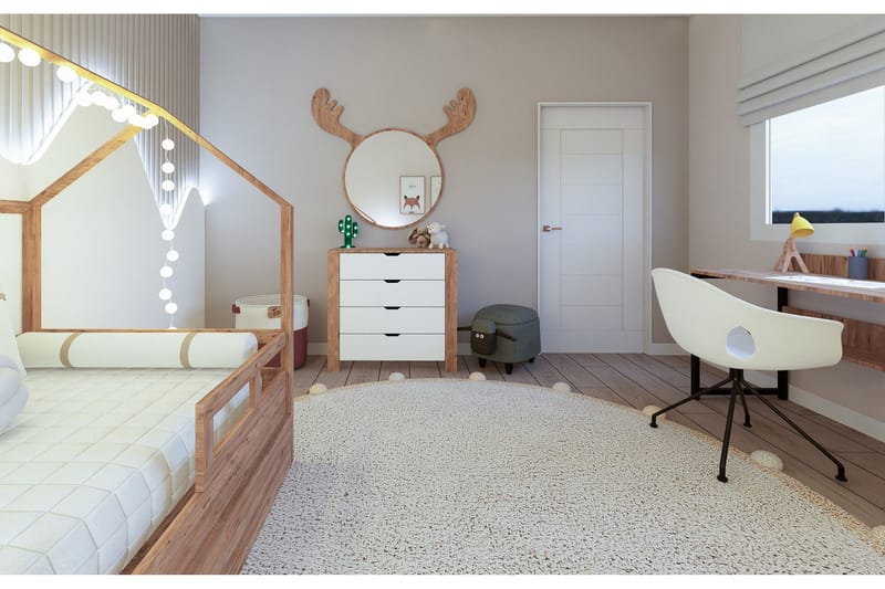 Nordhs Byrå 90 cm - Ljusbrun/Vit - Förvaring - Förvaringsmöbler - Byrå