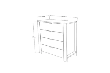 Nordhs Byrå 90 cm - Ljusbrun/Vit - Förvaring - Förvaringsmöbler - Byrå