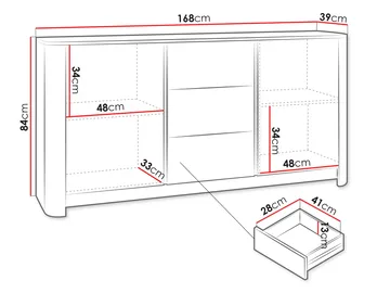 Norrhassel Skänk 168 cm - brun - Förvaring - Förvaringsmöbler - Skänkar & sideboards