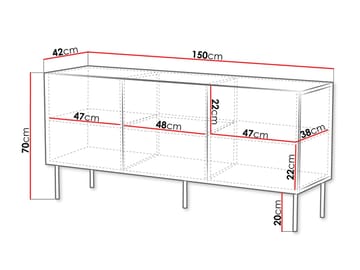 Norrs Skänk 150 cm - beige - Förvaring - Förvaringsmöbler - Skänkar & sideboards