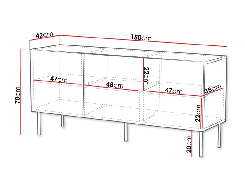 Norrs Skänk 150 cm - beige - Förvaring - Förvaringsmöbler - Skänkar & sideboards