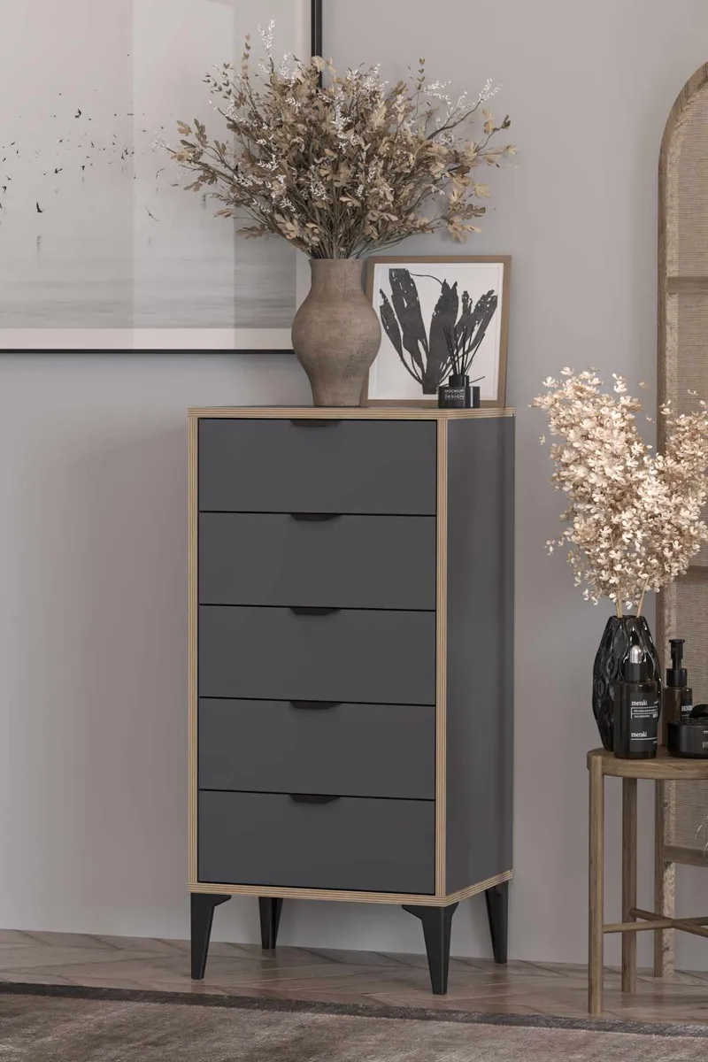 Olyros Byrå 105 cm - Antracit - Förvaring - Förvaringsmöbler - Byrå