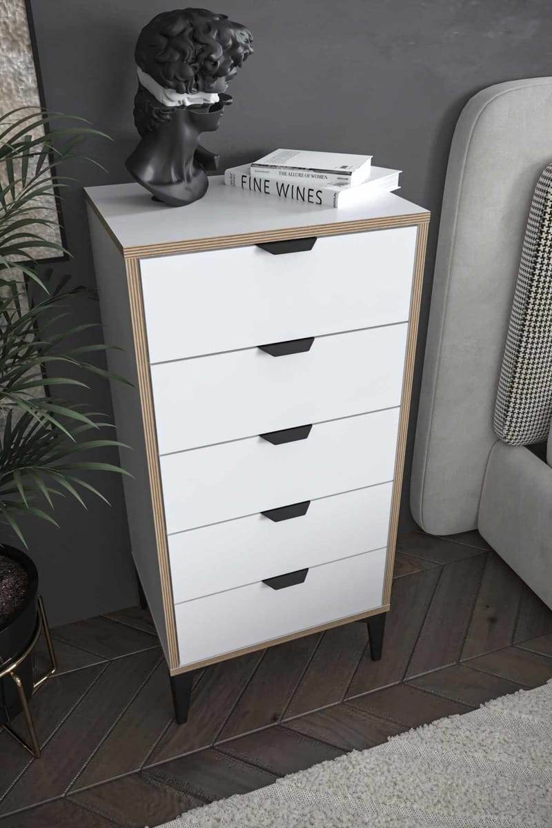 Olyros Byrå 105 cm - Vit - Förvaring - Förvaringsmöbler - Byrå