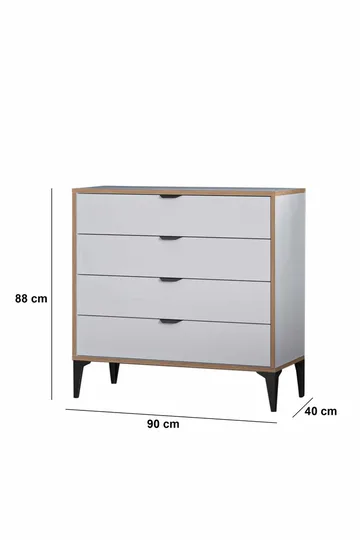 Olyros Byrå 90 cm - Vit - Förvaring - Förvaringsmöbler - Byrå