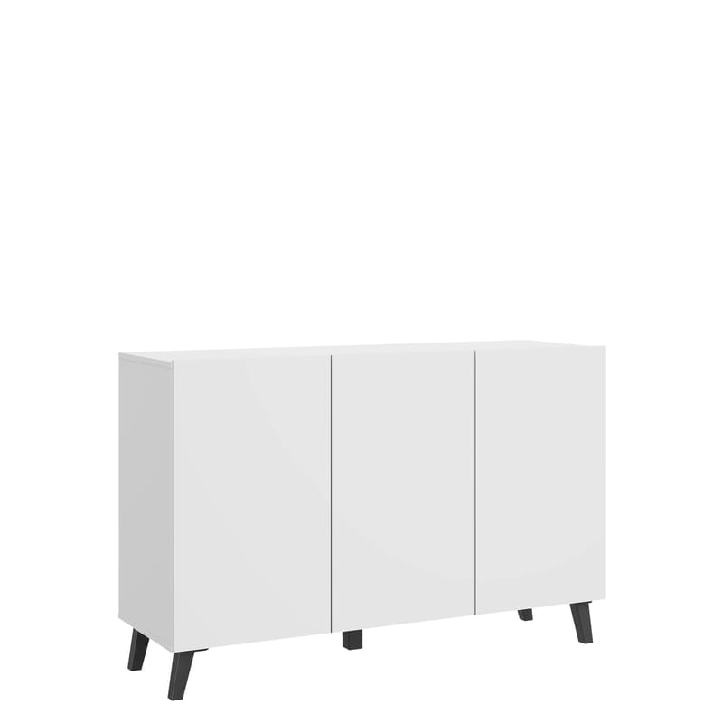 Orvik Skänk 120 cm i Trä med Metallben, Vit
