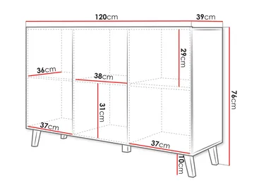 Orvik Skänk 120 cm - svart - Förvaring - Förvaringsmöbler - Skänkar & sideboards