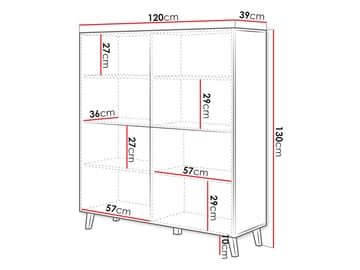Orvik Skänk 120 cm - vit - Förvaring - Förvaringsmöbler - Byrå