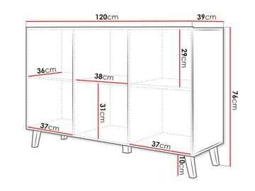 Orvik Skänk 120 cm - vit - Förvaring - Förvaringsmöbler - Skänkar & sideboards