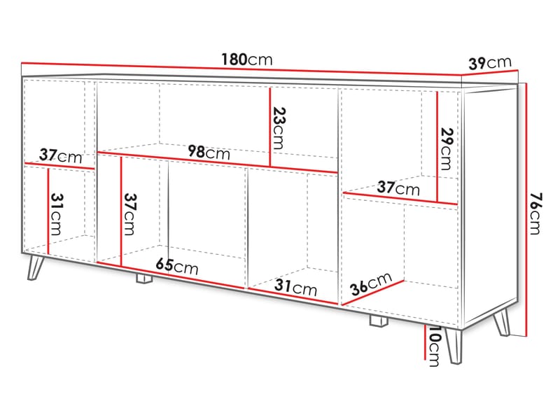 Orvik Skänk 180 cm - beige - Förvaring - Förvaringsmöbler - Skänkar & sideboards