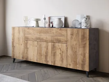 Orvik Skänk 180 cm - grå, brun - Förvaring - Förvaringsmöbler - Skänkar & sideboards