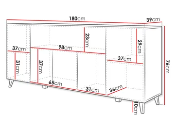 Orvik Skänk 180 cm - svart - Förvaring - Förvaringsmöbler - Skänkar & sideboards