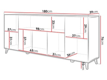 Orvik Skänk 180 cm - vit - Förvaring - Förvaringsmöbler - Skänkar & sideboards