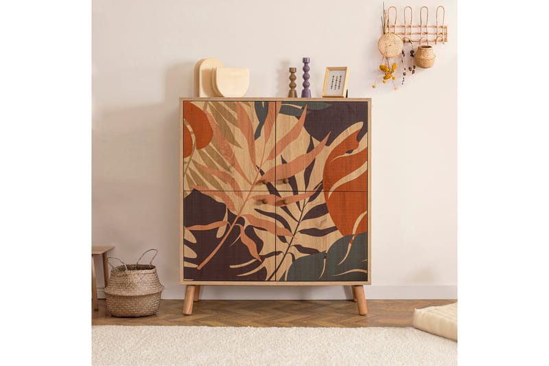 PALM Highboard 95x111 cm Brun/Svart - Förvaring - Förvaringsmöbler - Byrå