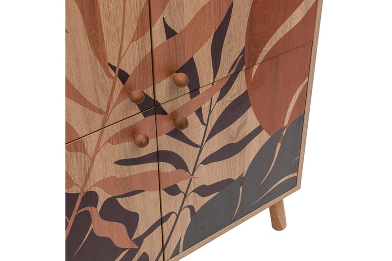 PALM Highboard 95x111 cm Brun/Svart - Byrå