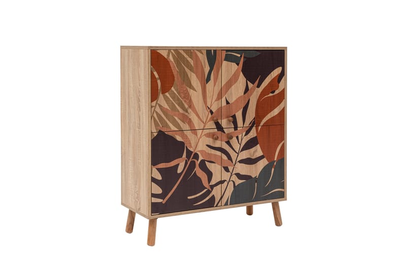 PALM Highboard 95x111 cm Brun/Svart - Byrå