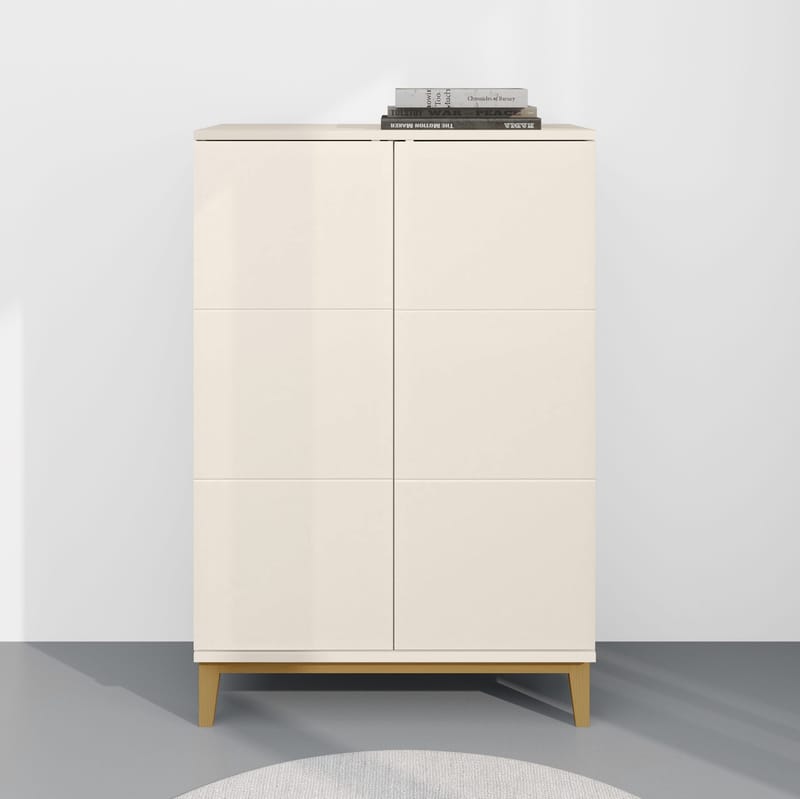 Pelle Högskåp 80x121 cm - Kashmir och ek - Förvaring - Förvaringsmöbler - Skänkar & sideboards