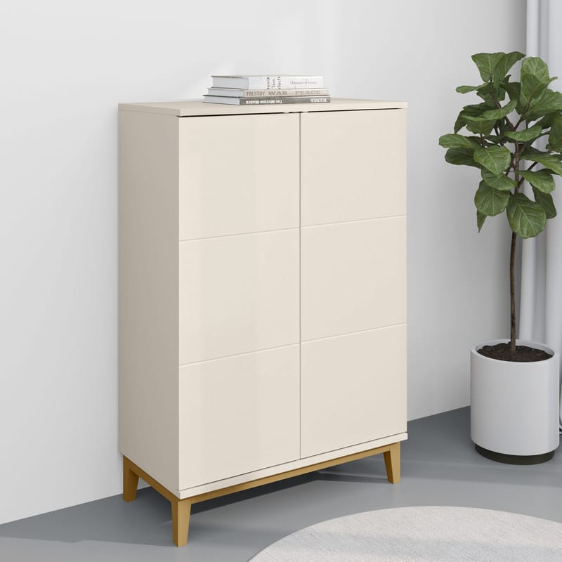 Pelle Högskåp 80x121 cm - Kashmir och ek - Förvaring - Förvaringsmöbler - Skänkar & sideboards