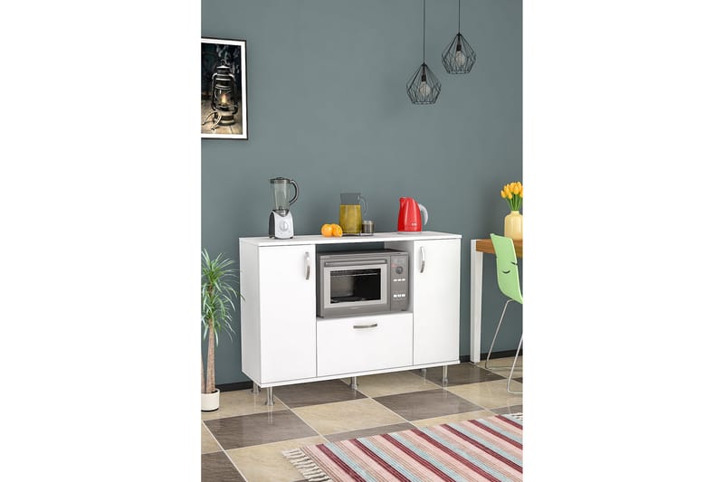 PIETRO Highboard 120x86,5 cm Vit - Förvaring - Förvaringsmöbler - Byrå
