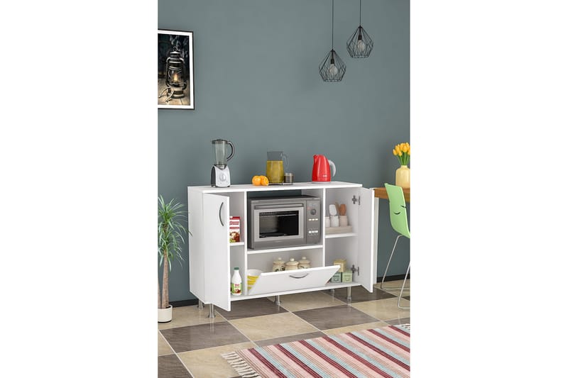 PIETRO Highboard 120x86,5 cm Vit - Förvaring - Förvaringsmöbler - Byrå