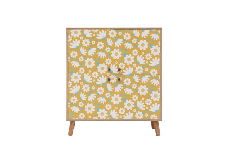 POSY Highboard 95x111 cm Brun/Vit - Förvaring - Förvaringsmöbler - Byrå
