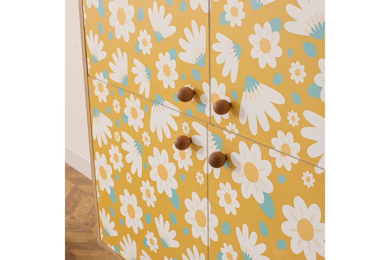 POSY Highboard 95x111 cm Brun/Vit - Förvaring - Förvaringsmöbler - Byrå