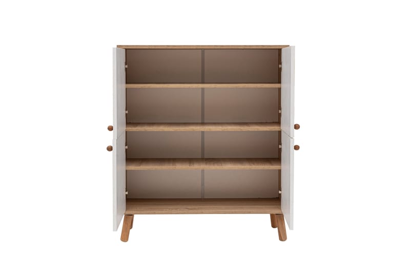 POSY Highboard 95x111 cm Brun/Vit - Förvaring - Förvaringsmöbler - Byrå