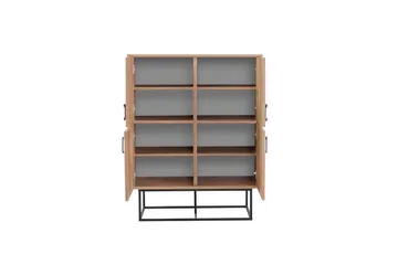 Quantum Solo Highboard 93x115 cm Svart/Brun - Hanah Home - Förvaring - Förvaringsmöbler - Byrå