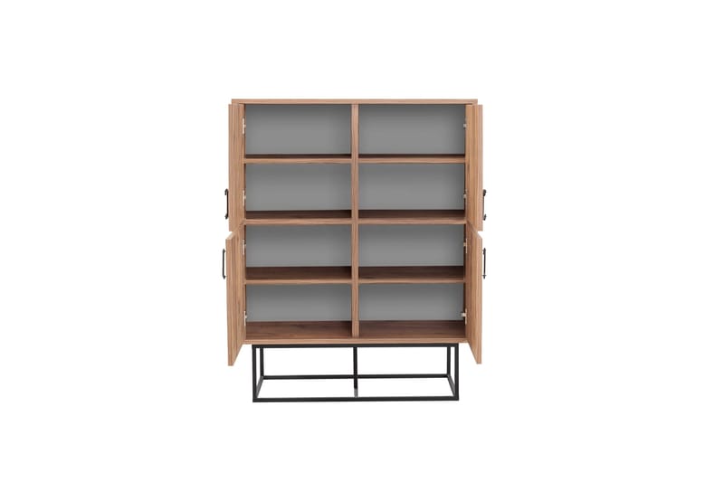QUANTUM Solo Highboard 93x115 cm Svart/Brun - Förvaring - Förvaringsmöbler - Byrå