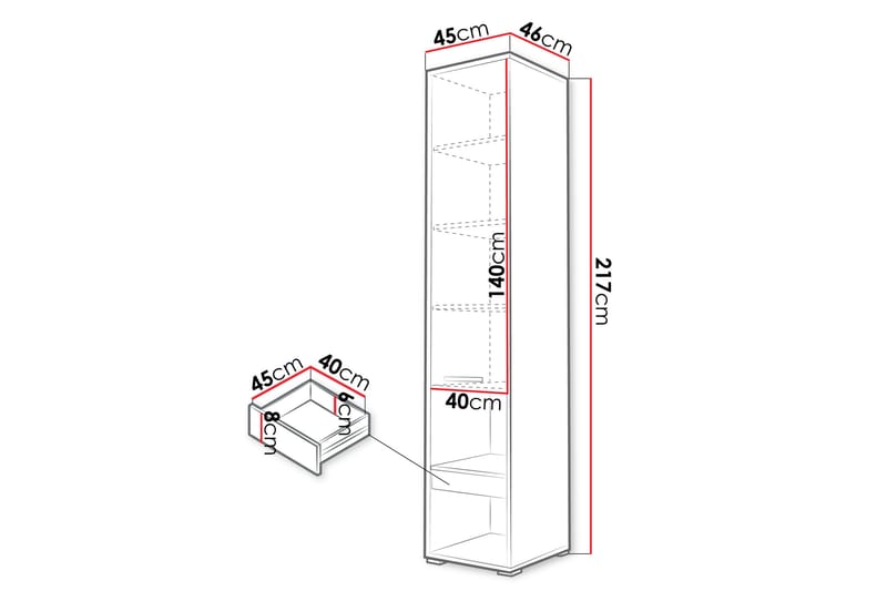 Rauk Highboard - Grå - Förvaring - Förvaringsmöbler - Byrå